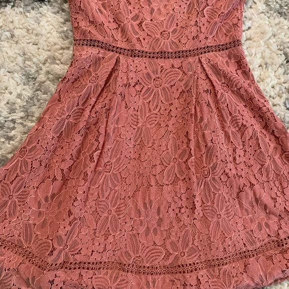 Francesca’s Collection Floral Pink Off Shoulder With Strap Dress Size sm… - Picture 15 of 17